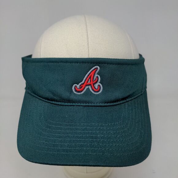 Richardson Men's Strapback Sun Visor Hat Green Model R45 Embroidered A Logo - Picture 2 of 7
